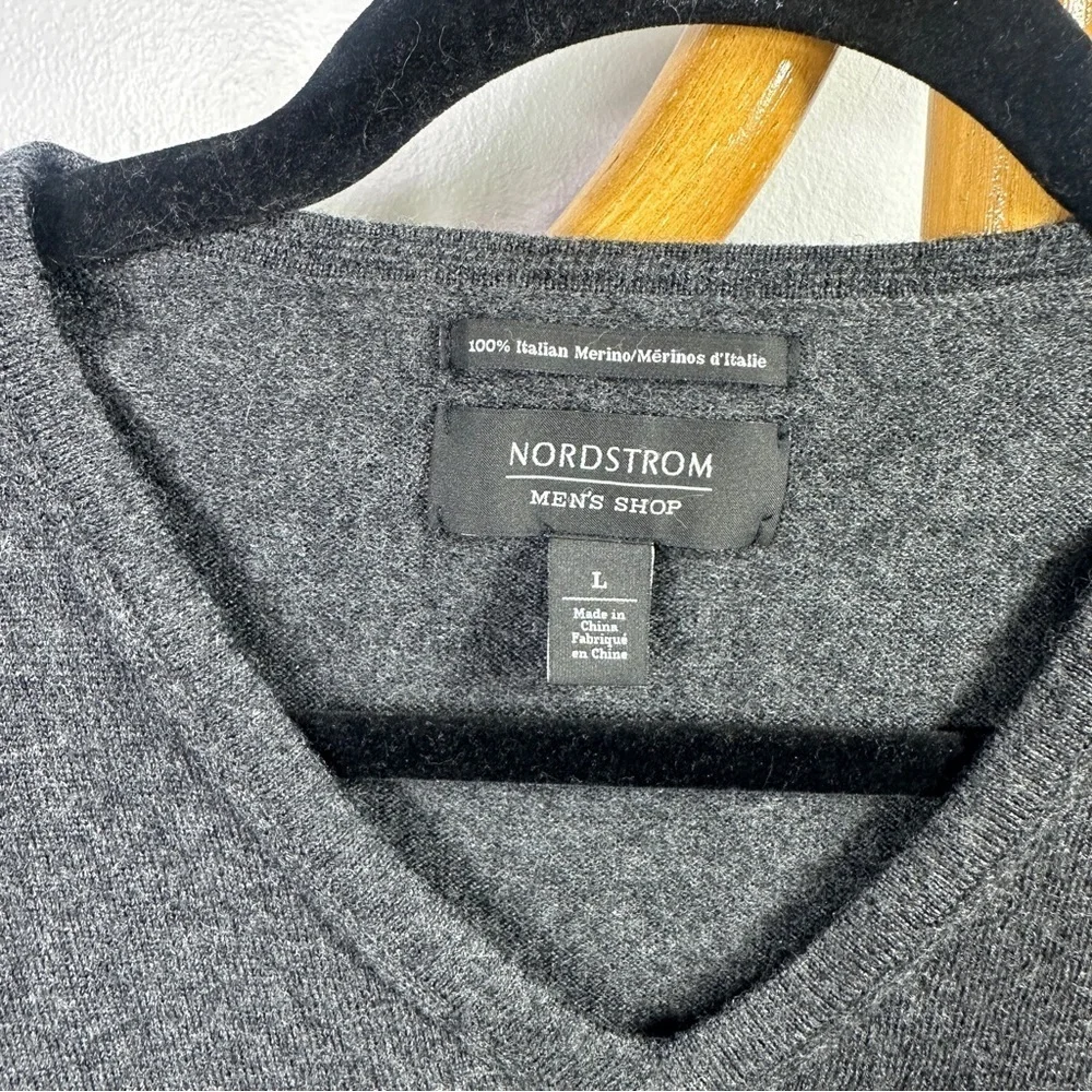 Mens Nordstrom Charcoal Grey Sweater sz L
